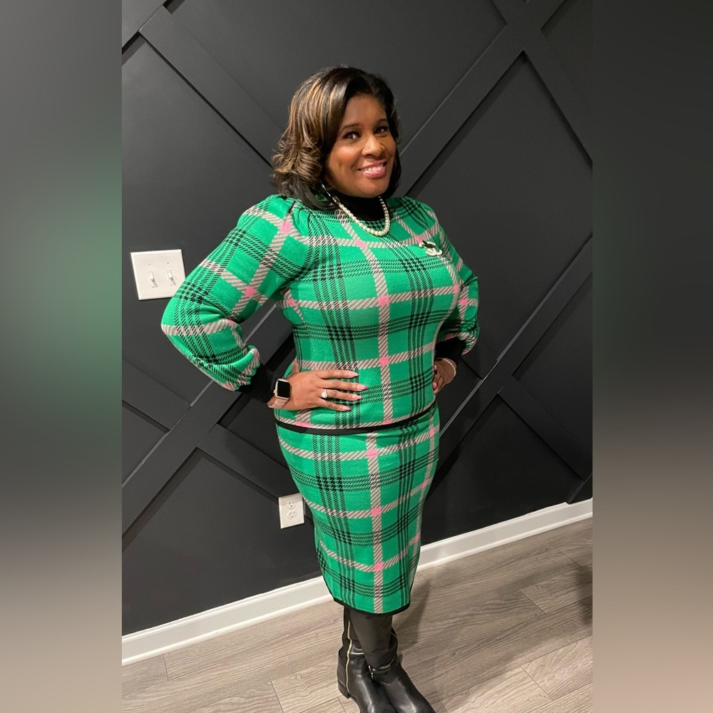 Green Sweater Set
